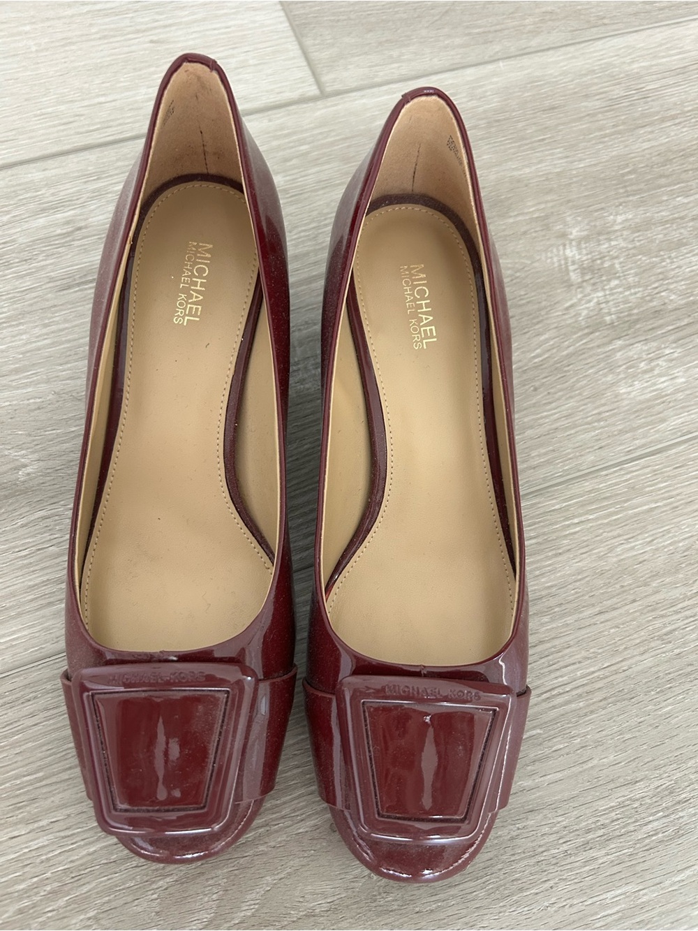 Michael Kors Women's Wine Patent Leather Loafers